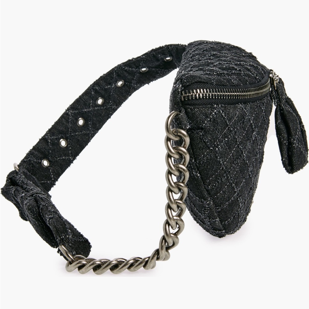 Kurt Geiger London Black Quilted Brixton Belt Bag or crossbody - Picture 5 of 12